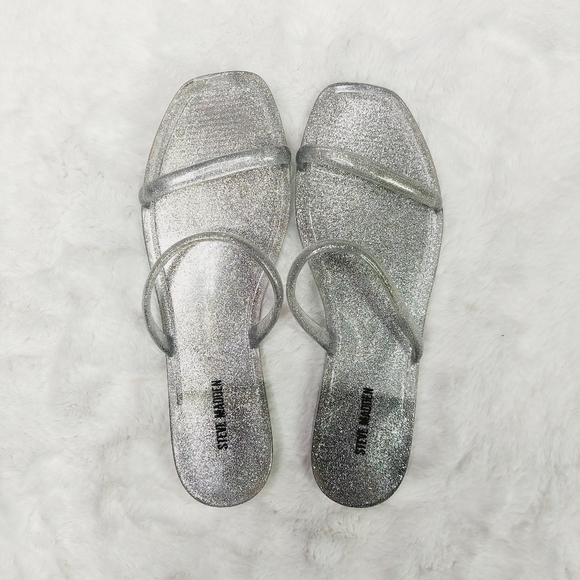 New Abound Bundle of 3 Silver/Black/ Multi Gelly Double Strap Sandals S182 - Picture 5 of 11